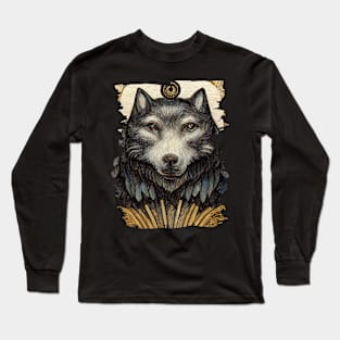 Animals from the forest_Wolf Long Sleeve T-Shirt